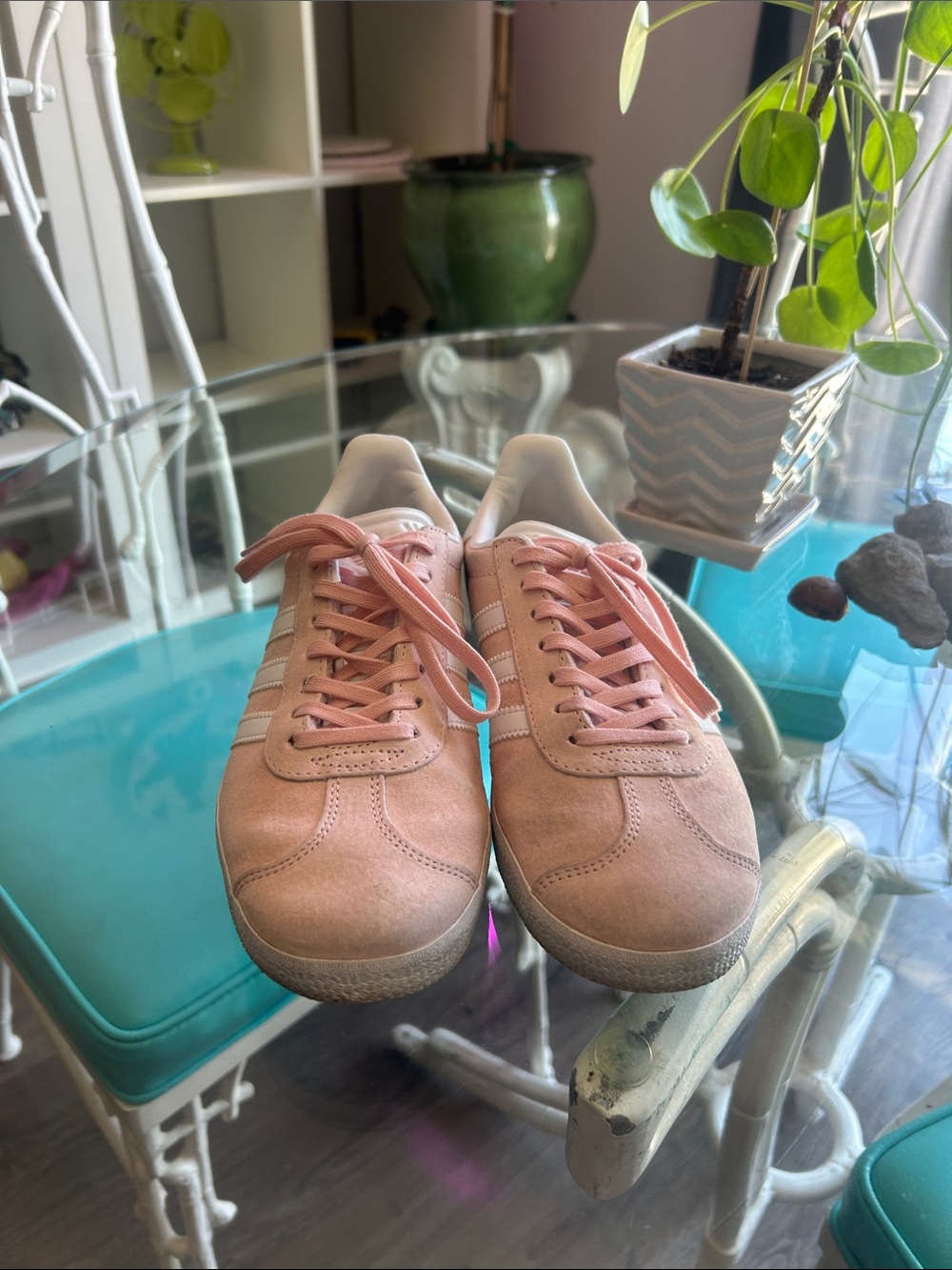 adidas Pink Suede Gazelles Gently Used